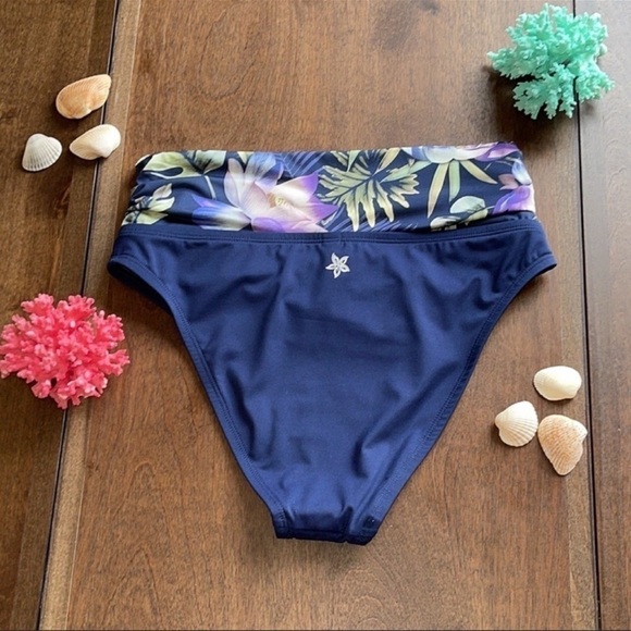 NWT Quint Soul Blue Floral Swim Bottoms Sz. S - Picture 7 of 10